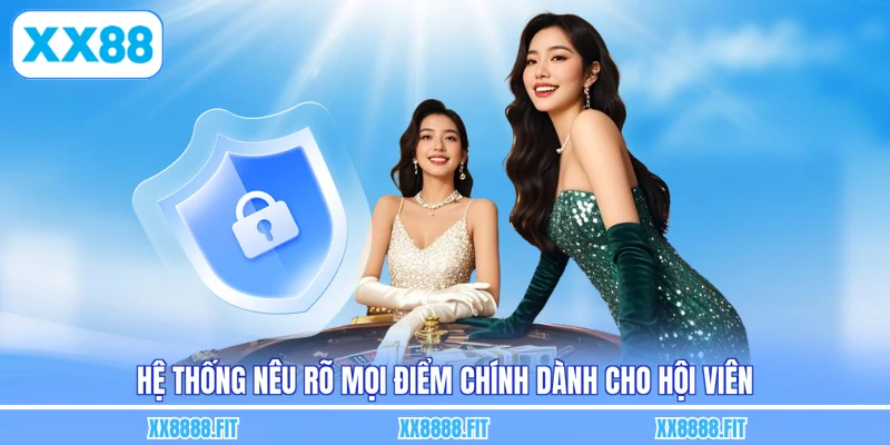 Hệ thống nêu rõ mọi điểm chính dành cho hội viên